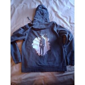 Distressed Graphic Design Hoodie Men's Size Large